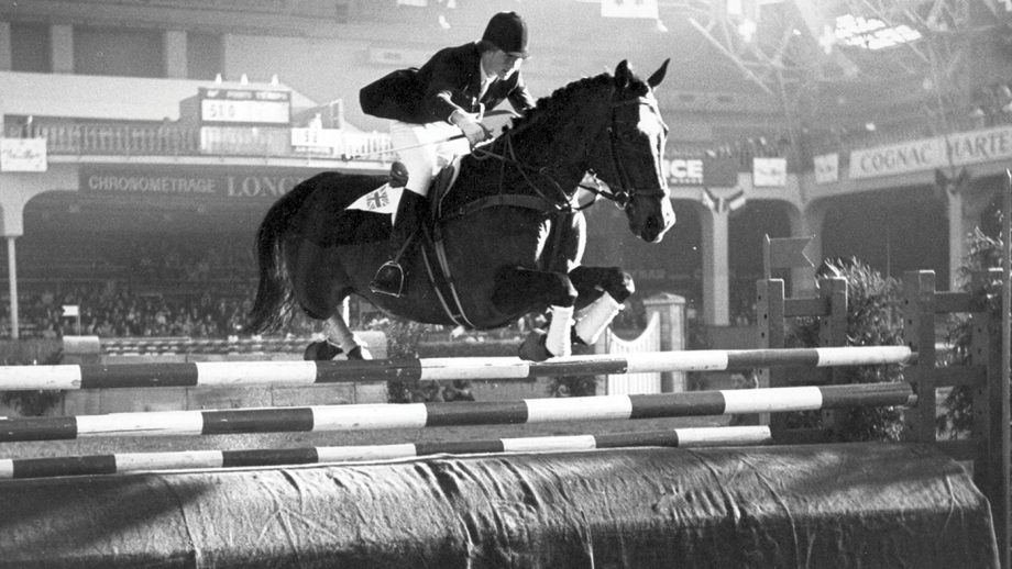 Merely-A-Monarch competing in Geneva, where he was on the winning Nations Cup team and landed the grand prix
